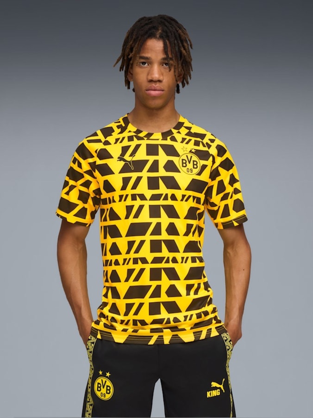 🆕 Germany 🇩🇪 Soccer Warm Up Jersey PUMA Borussia Dortmund Soccer Club
